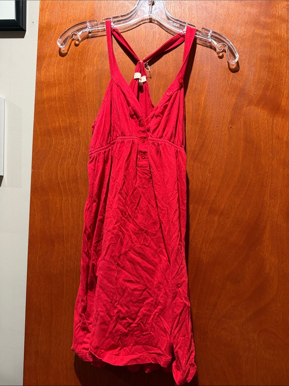 Forever 21 Red Sleeveless V-Neck Summer Dress
